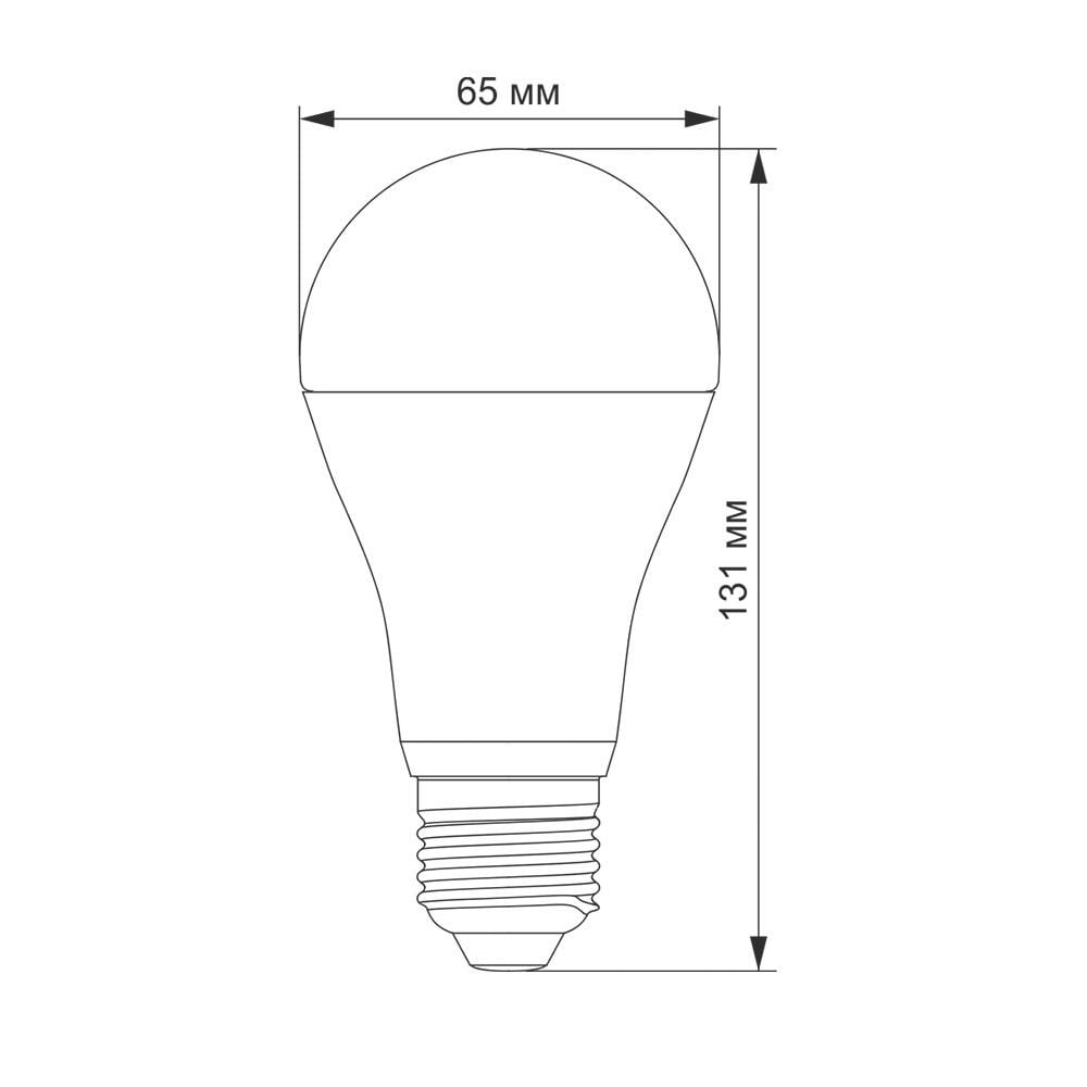 Лампа світлодіодна Videx A65e 20 W E27 4100K (1529528011) - фото 3