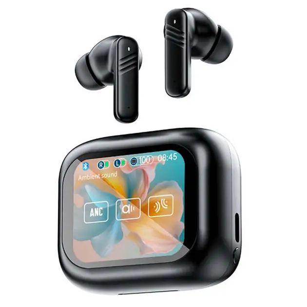 Наушники беспроводные с дисплеем 320 мАч/20 Гц-20 кГц Bluetooth 5.4/ANC+ENC/LX-10 TWS Earbuds Type-C/LED Черный