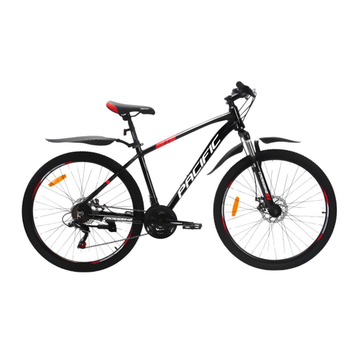 Велосипед Crossbike Pacific 2025 27,5" 17" Чорний/Червоний (288)