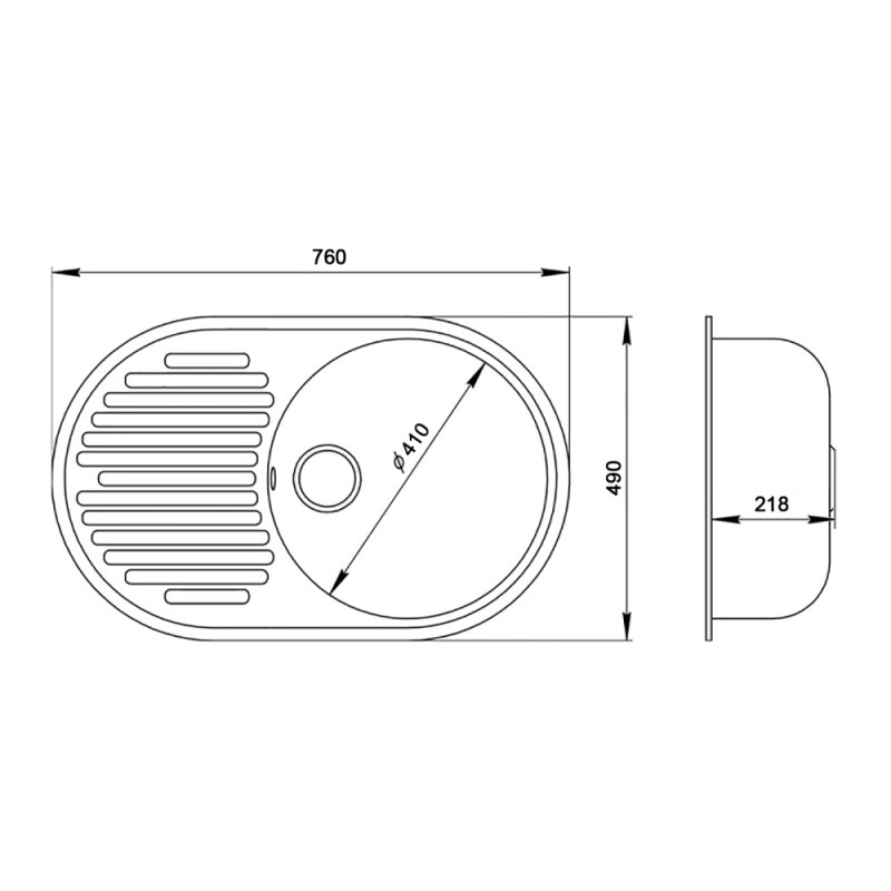 Мойка для кухни Lidz 780x500/200 BLA-03 (LIDZBLA03780500200) - фото 2