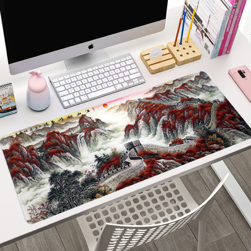 Килимок тканинний Китайська Стіна з прошивкою 3х400x800 мм Чорно-червоний (YUT_V7503)