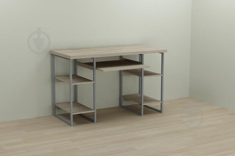 Комп'ютерний стіл Ferrum-decor Тім 75x140x70 сірий ДСП Дуб Сонома 32мм Комп'ютерний стіл Ferrum-decor Тім 75x140x70 сірий ДСП Дуб Сонома 32мм