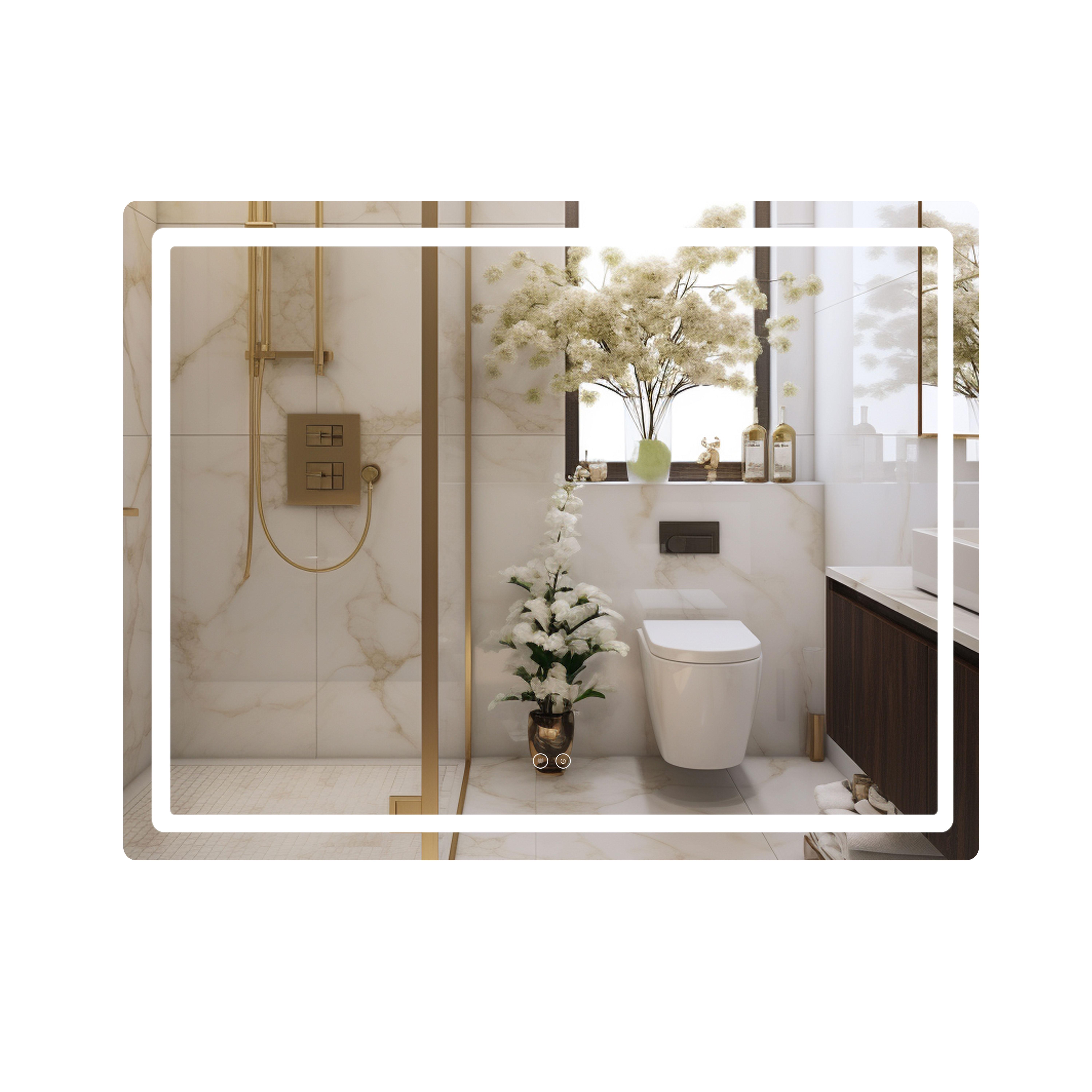 Дзеркало QTap Mideya MI1 1200х800 мм з LED-підсвічуванням Touch/з антизапотіванням/димером/регулюванням яскравості (QT2078F12080)