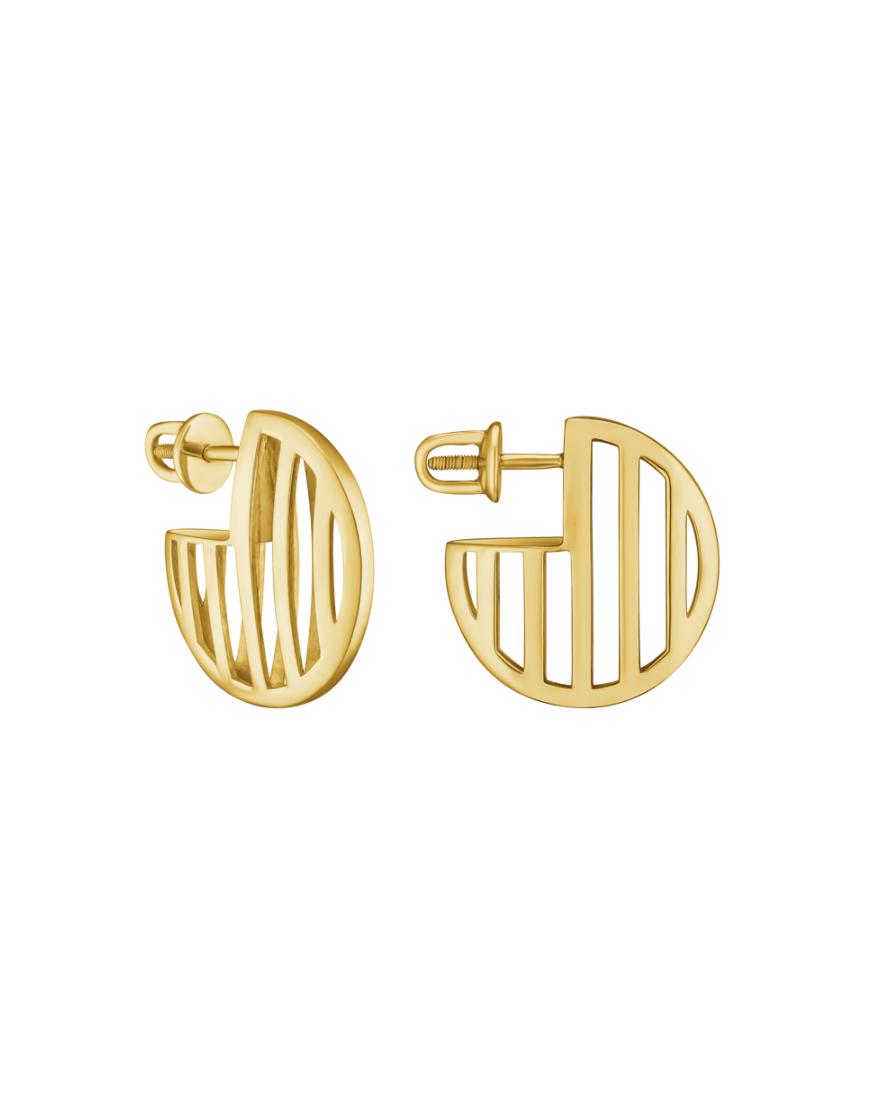 Сережки Fence жіночі RIMMART JEWELRY золоті One size