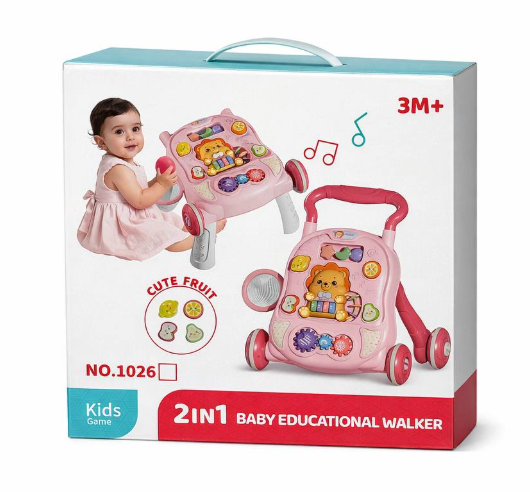 Ходунки на колесах Limo Toy 1026 толокар с пианино Розовый (2988448609)