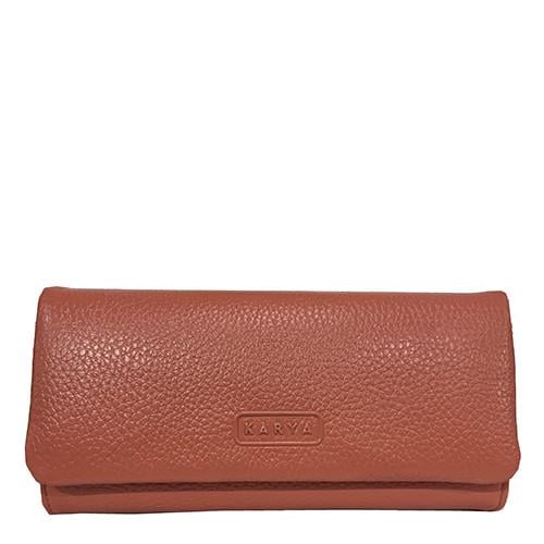 Кошелек женский Karya из натуральной кожи Коралловый (1159-102)