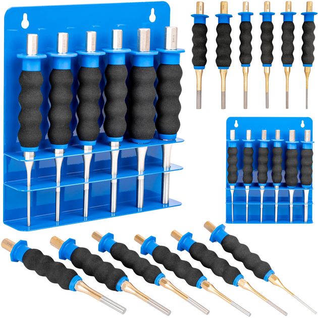 Набір циліндричних пробійників кернерів Falon-Tech з кришкою 3-8 мм 6 пр. (FT4735)