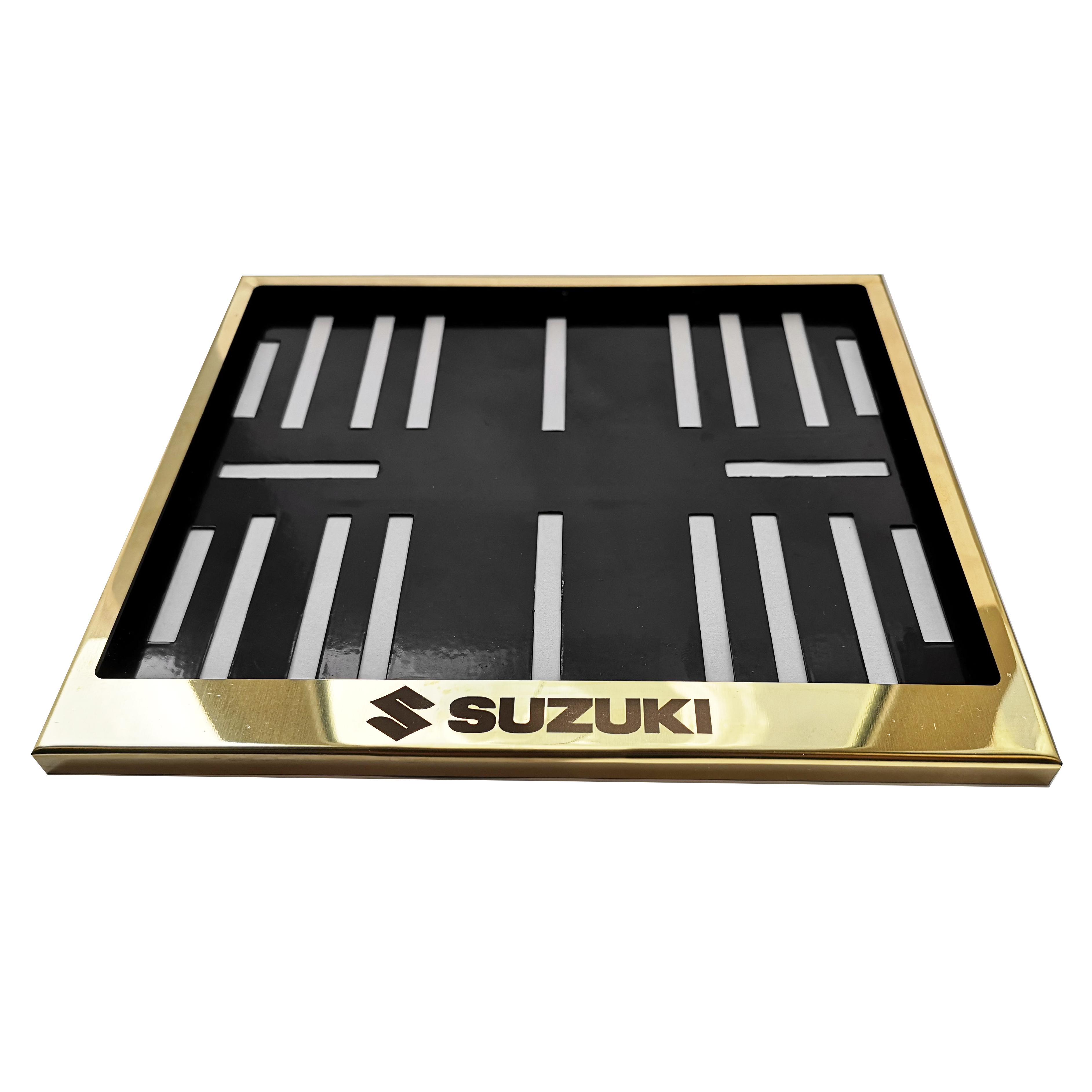 Рамка для мотоциклетного номера "Suzuki" V1 174х220 мм Золотой (VH-S1722SUV1SGO)