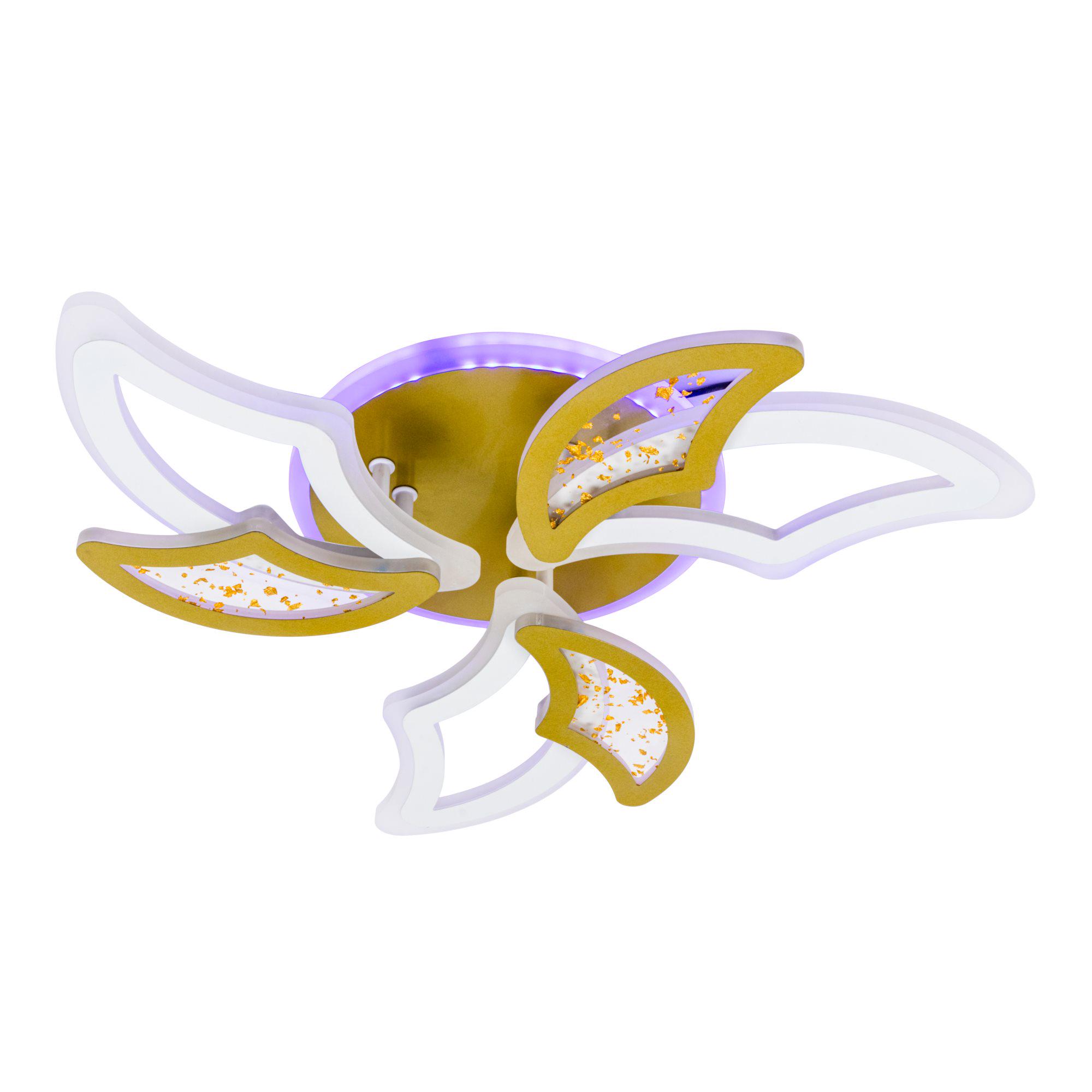 Люстра светодиодная с пультом Valeso V K29128-3+3+1 White/Gold (000036421) - фото 5