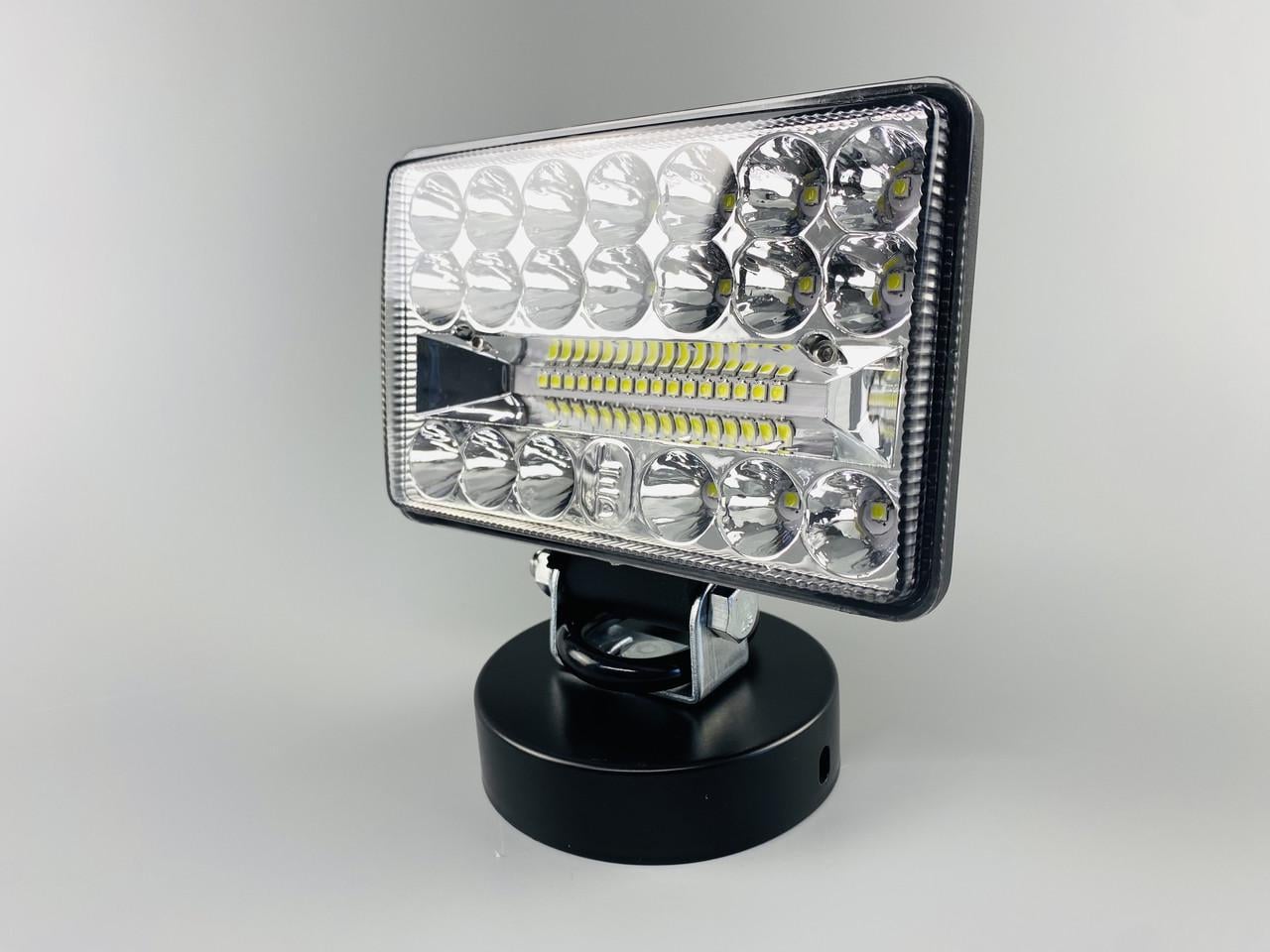 Фара led квадратная 108W 6000K 36 диодов ближний/дальний облегченный корпус 12,7х8,9 см