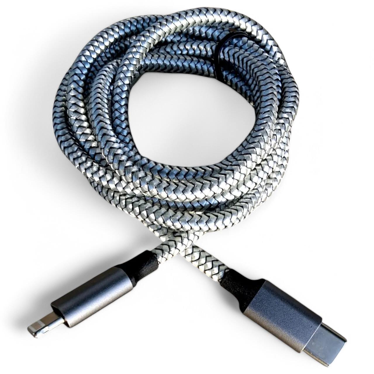 Кабель для быстрой зарядки GDragon Tech Type-C/Lightning нейлоновая оплетка 60W 3A 1 м (10_10_1m_1)