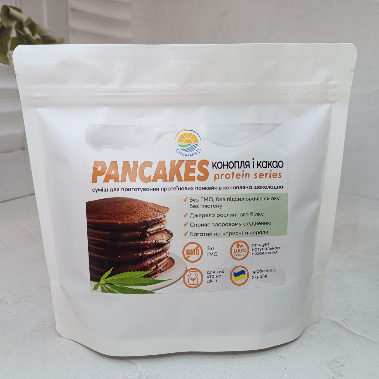 Смесь для приготовления протеиновых панкейков Десналенд Конопляная шоколадная 400 г (21002)