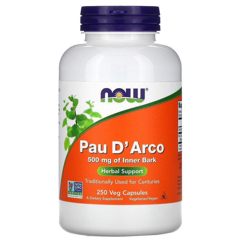 Добавка Now Foods Pau D' Arco 500 мг 250 капсул (NOW-04726)