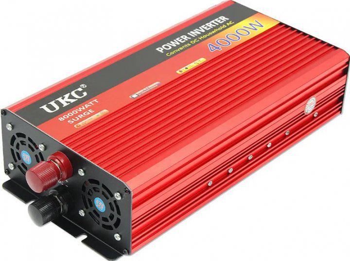 Перетворювач UKC 12V-220 V AR 4000 W авто інвертор з функцією плавного пуску