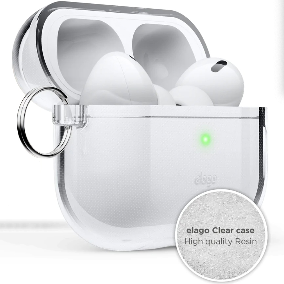 Чехол для наушников с карабином Elago Clear Hang Case for Airpods Pro 2nd Gen, Transparent (EAPP2CL-HANG-CL) - фото 3