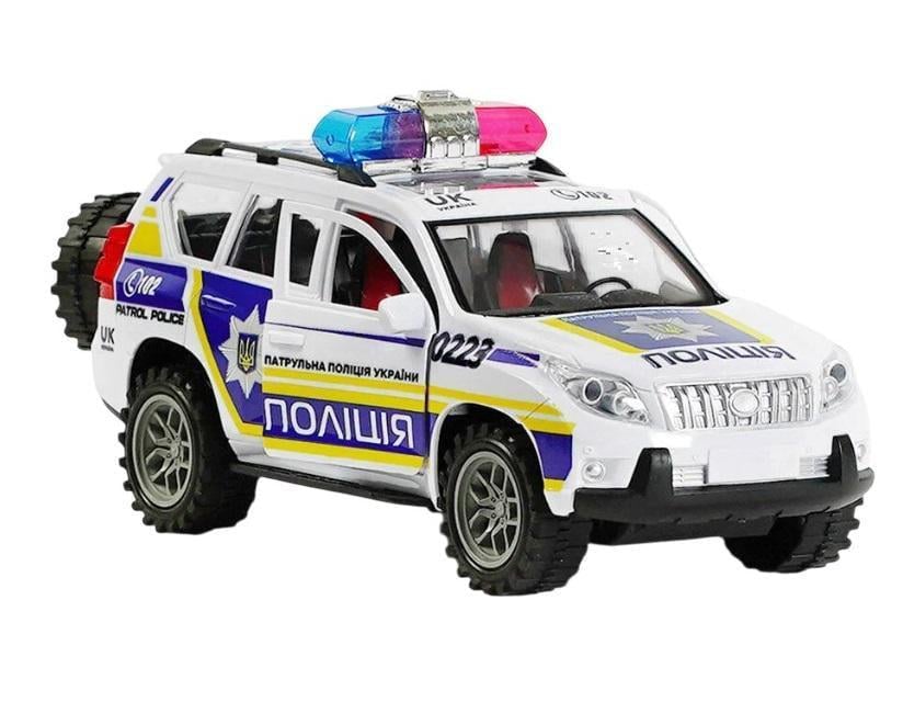 Джип детский TK Union Group Полиция Украины инерционный механизм/открываются двери и багажник White (130631)