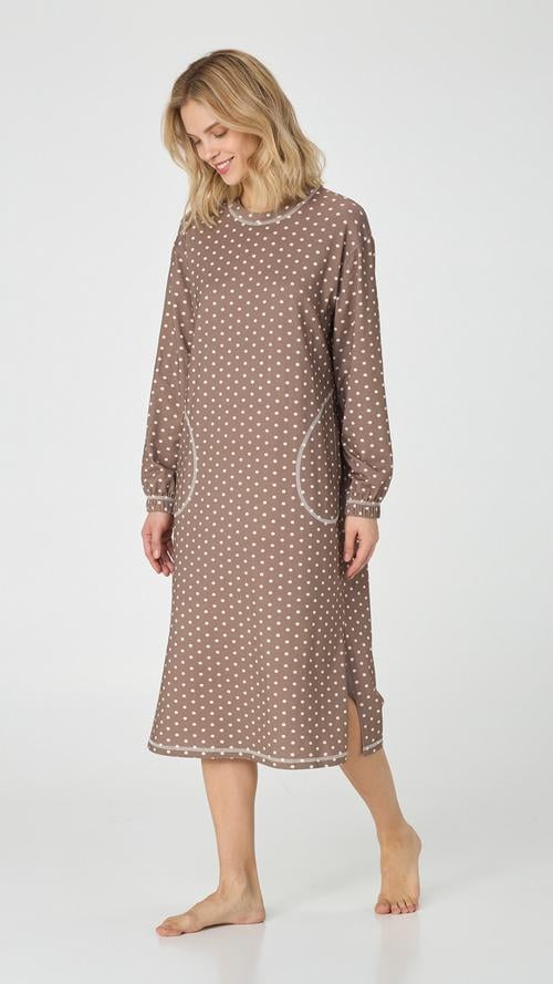 Сорочка нічна жіноча тепла Ellen warm feelings ldf 121/47/04 2XL Коричневий
