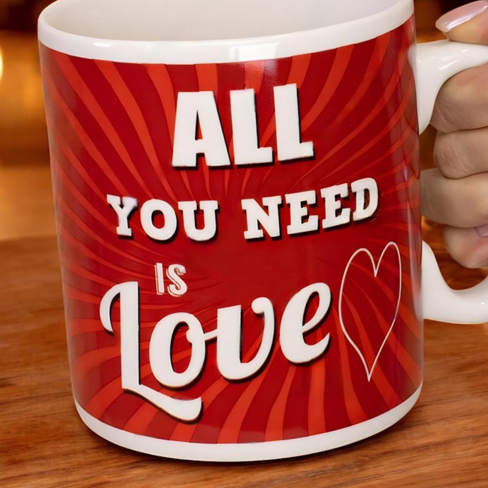Кружка керамическая "All you need is LOVE" 1 л Красный - фото 5 Кружка керамическая "All you need is LOVE" 1 л Красный - фото 5