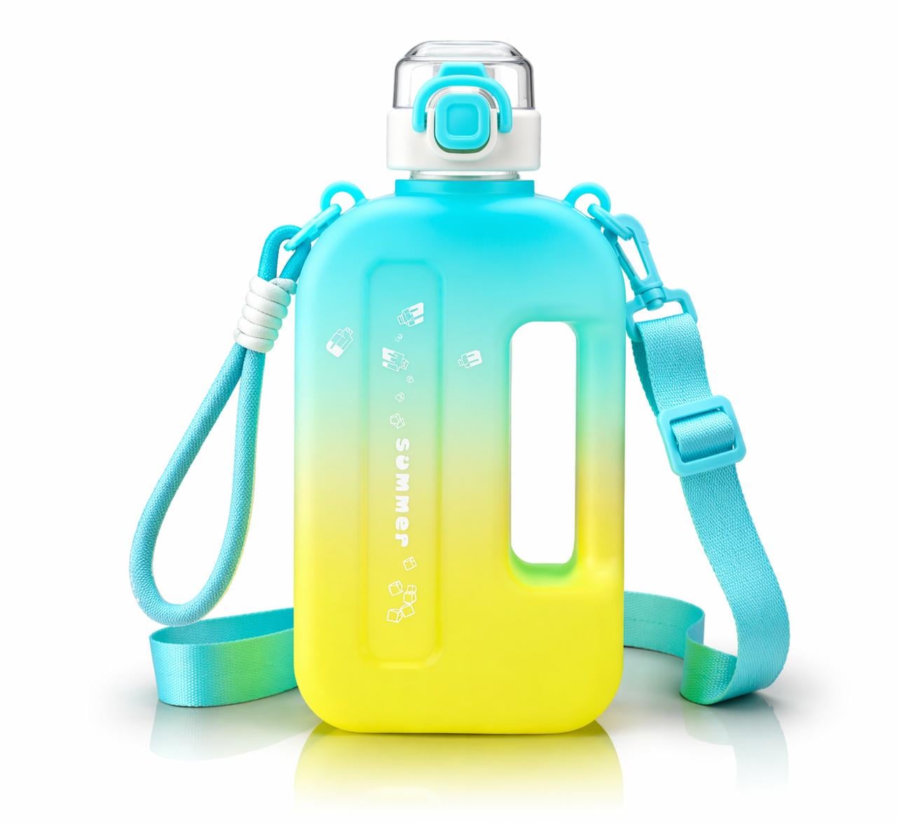 Бутылка для воды из BPA-free пластик 750 мл Желто-голубой (2416098640)
