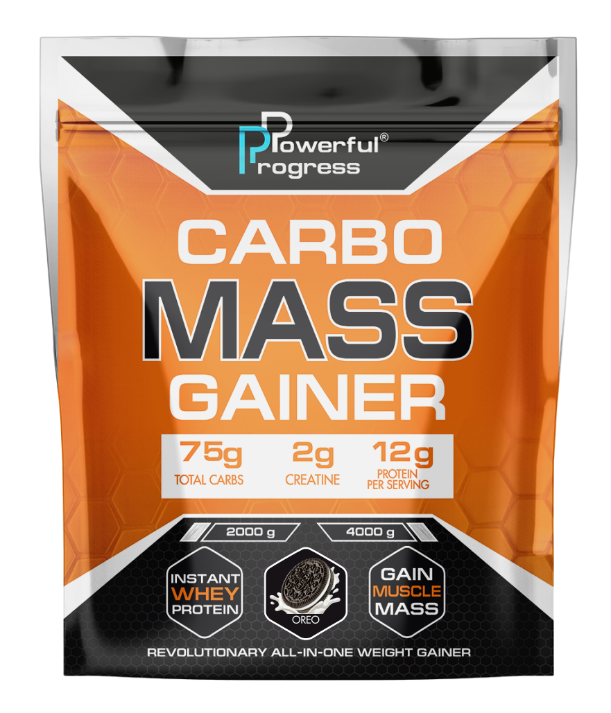 Гейнер высокоуглеводный для набора веса Powerful Progress Mass Gainer Орео 4 кг