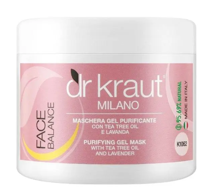 Гель-маска пенная с маслом чайного дерева и лавандой Dr. Kraut Purifying Gel Mask 500 мл