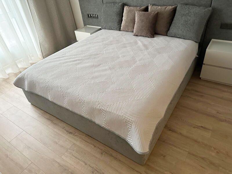 Покривало Decorator Лабіринт двостороннє 180x215 см Світло-сірий/Сірий (14319224)