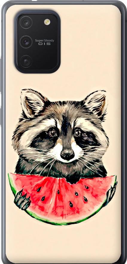 Чохол на Samsung Galaxy S10 Lite 2020 Єнотик з кавуном (4605u-1851-42517)