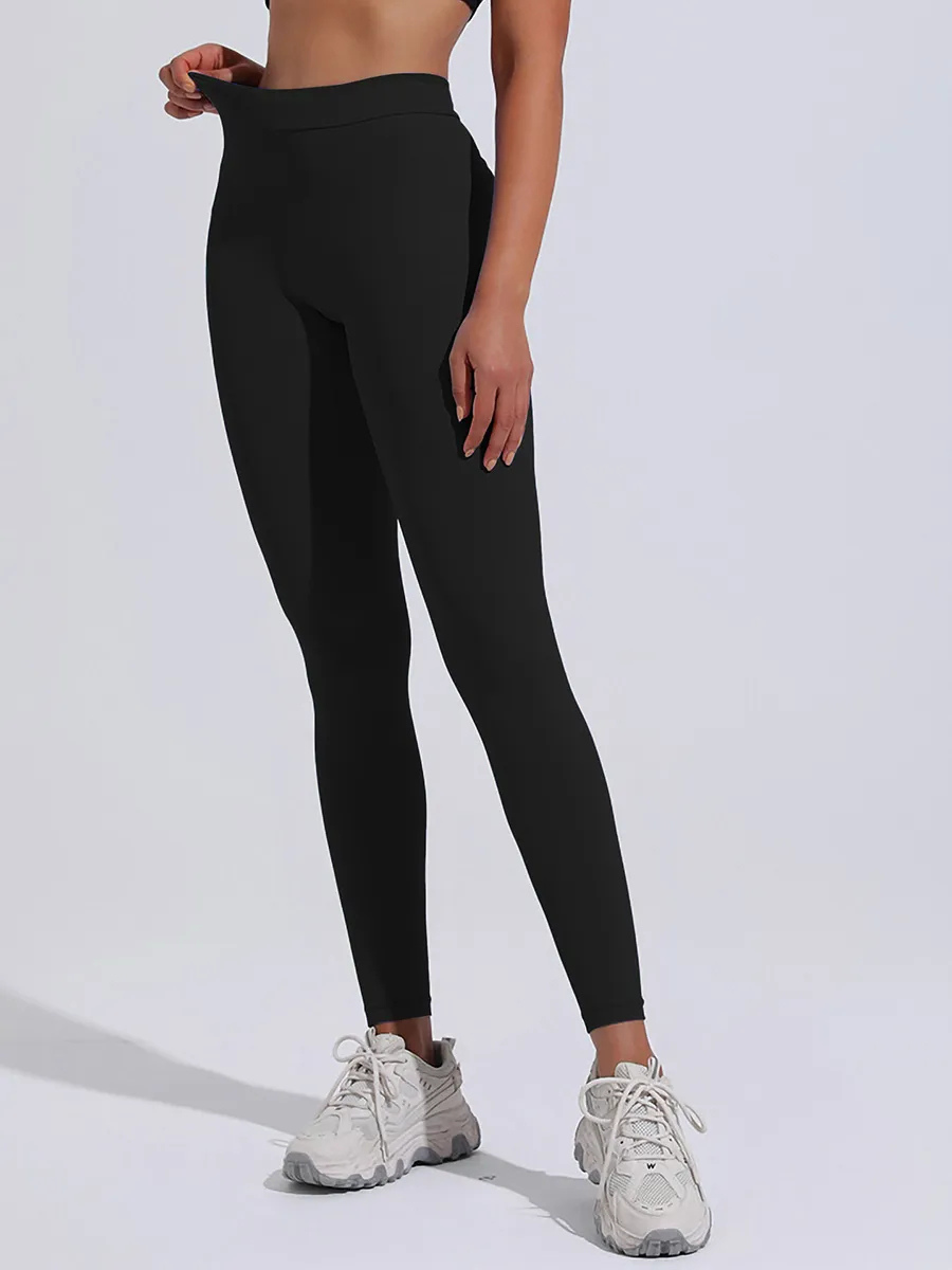 Лосины глубокий пуш ап для тренировок и повседневности однотонные S Черный (70176/S) - фото 4 Лосины глубокий пуш ап для тренировок и повседневности однотонные S Черный (70176/S) - фото 4