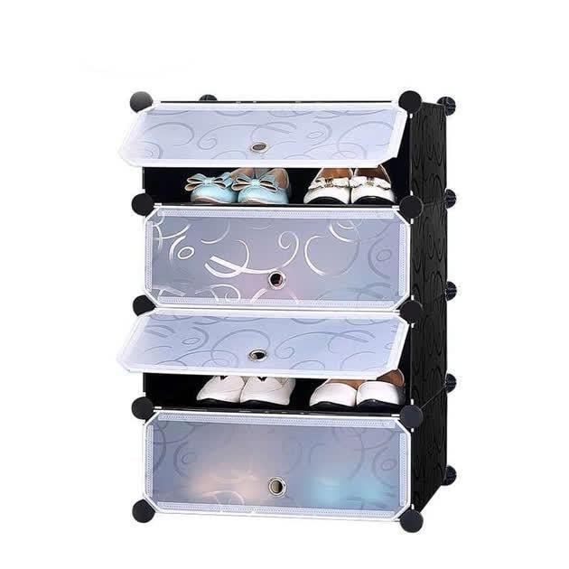 Пластикова шафа для взуття 37х37х90 см White (28673376)