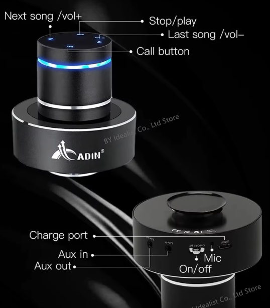 Віброколонка Adin 26w Bluetooth - фото 3 Віброколонка Adin 26w Bluetooth - фото 3