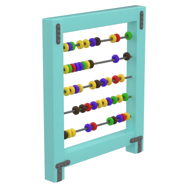 Доска развивающая для детской площадки Kidigo Счеты 110х30х130 cм Разноцветный (1127671208)