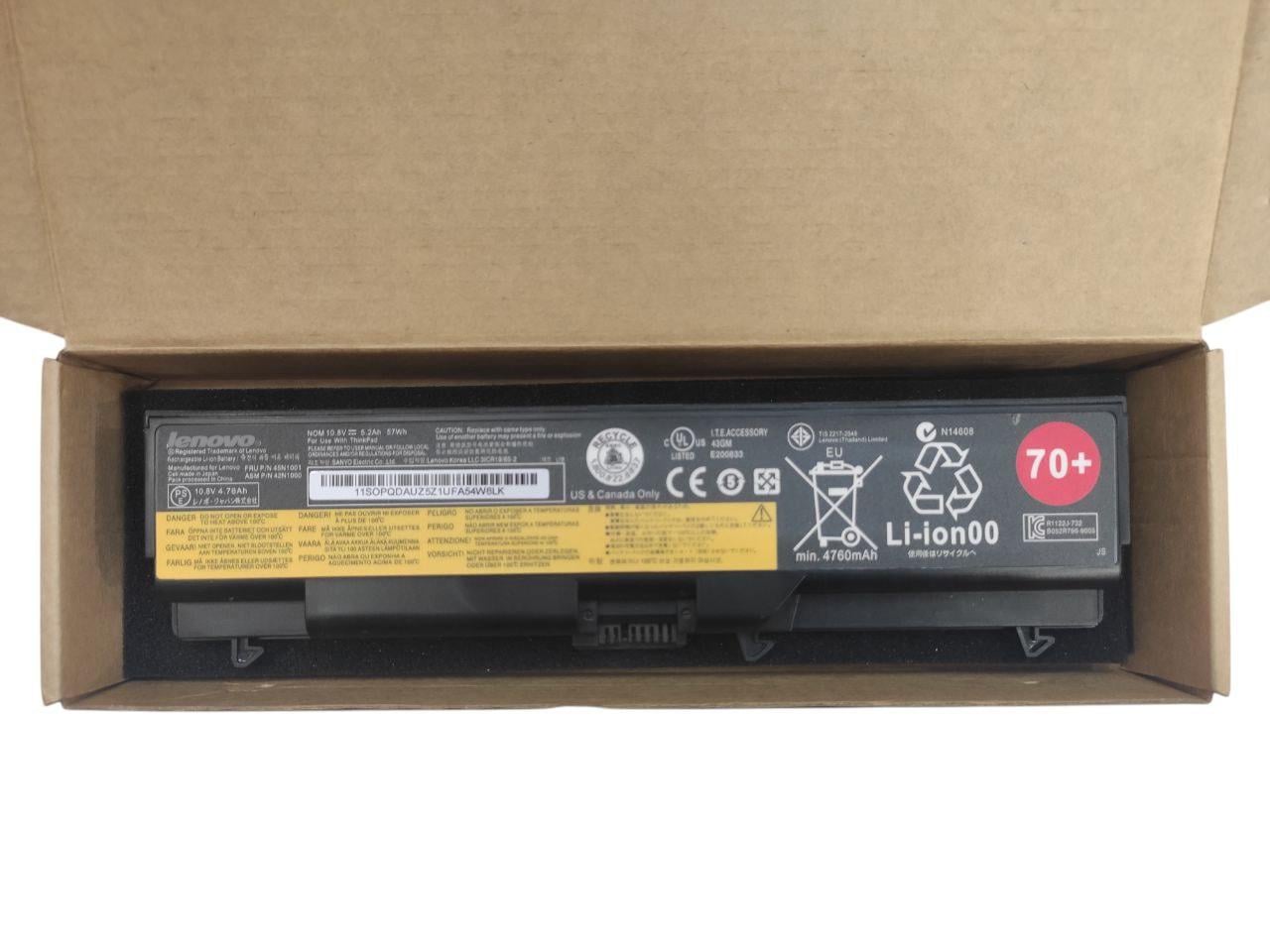 Аккумулятор для Lenovo ThinkPad T/L/W Series/L410/L430/L520/T430/T530/W530/45N1000/45N1001/45N1004 5200 mAh 57 Wh (32629080)