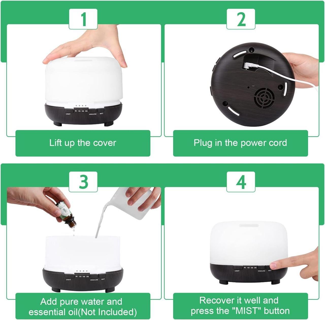 Зволожувач повітря дифузор ароматичних ефірних олій Moisturnt 3500 X500-01 - фото 2