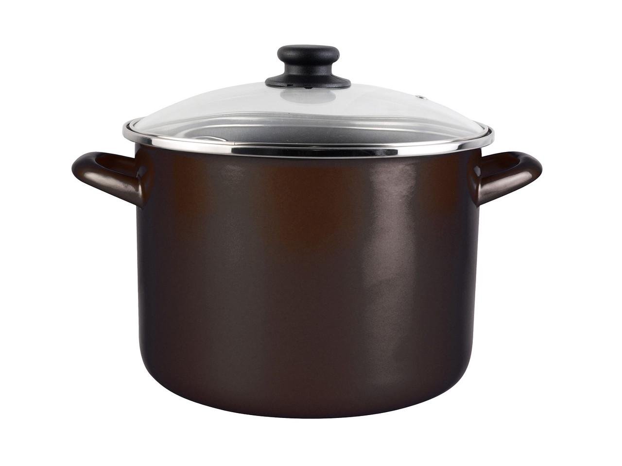 Кастрюля стальная Vitrinor эмалированная с крышкой 20 см 4,5 л Black (1102869)