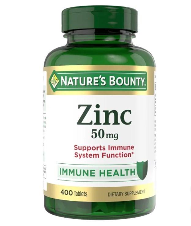 Витамины Nature's Bounty Zinc 50 мг 400 капсул 50 мг высокоэффективного цинка (2444753935)