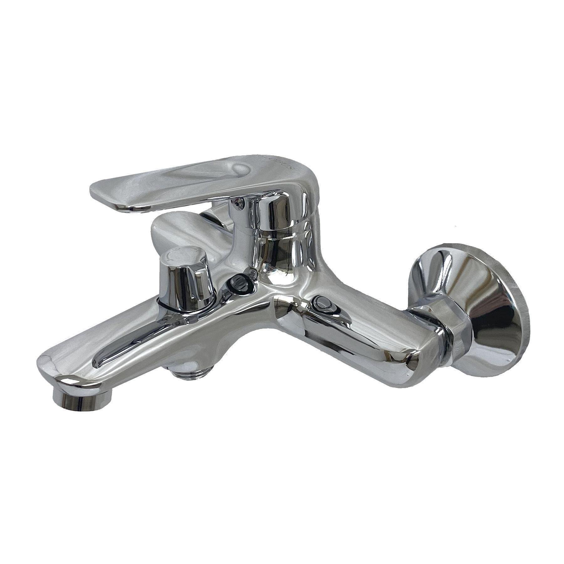 Смеситель для ванны GLux Koln GLK-0102N с душевым комплектом Хром (14953)