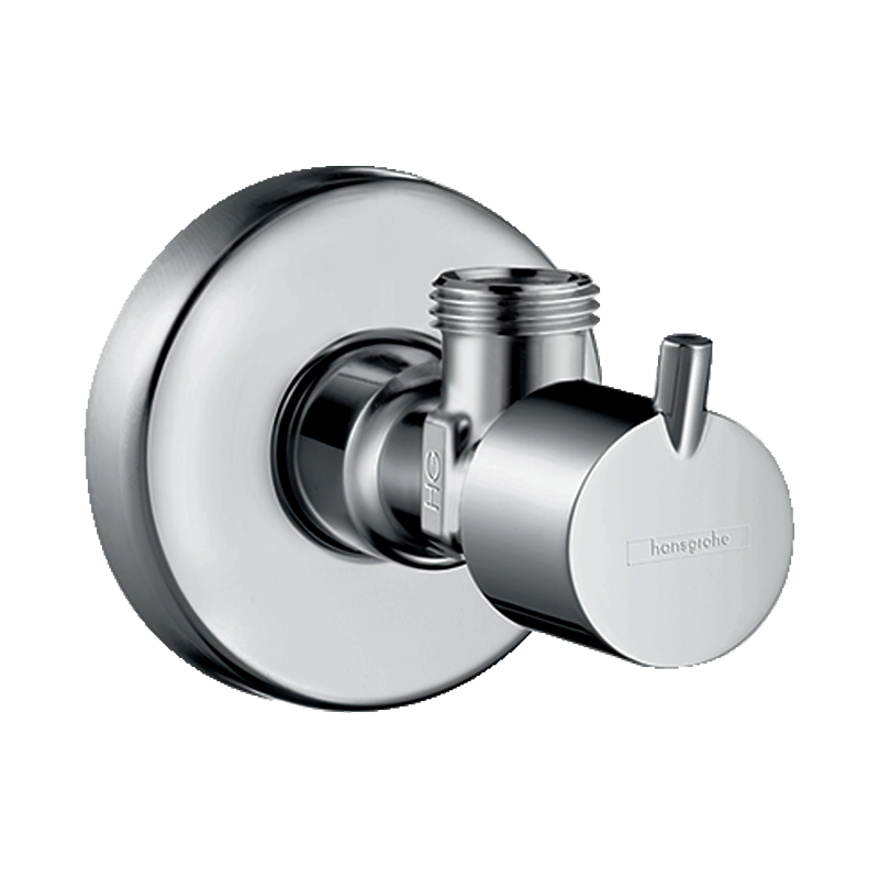 Вентиль угловой HansGrohe S 1/2"х3/8" Хром (13901000)