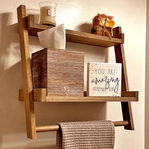 Полка для ванной из дерева Ломен Сиена (ВНП/007205)