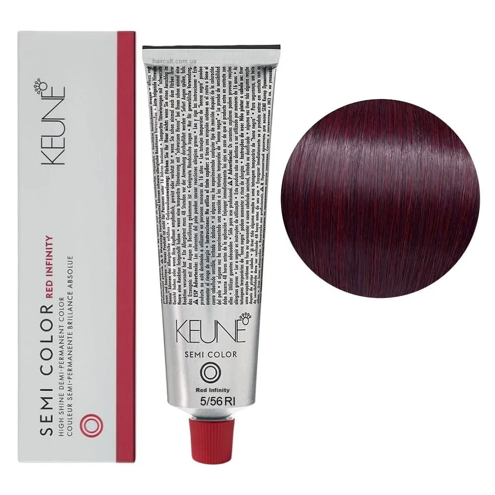 Краска тонирующая безаммиачная для волос Keune Semi Color 5.56 RI Mahogany Red Light Brown 60 мл