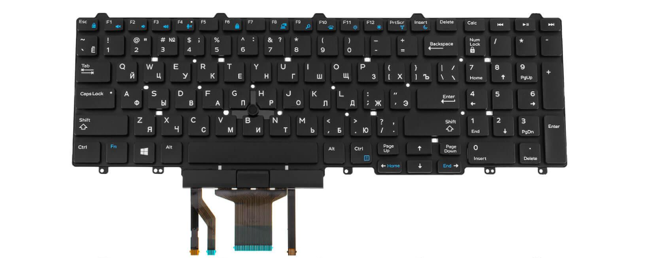 Клавиатура для ноутбука Dell Latitude E5550 с подсветкой клавиш матовая (9FN93)