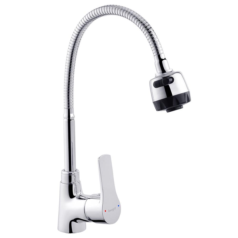 Смеситель для кухни IBERGRIF Star M14357 CV028515 с гибким изливом Хром (148316) Смеситель для кухни IBERGRIF Star M14357 CV028515 с гибким изливом Хром (148316)
