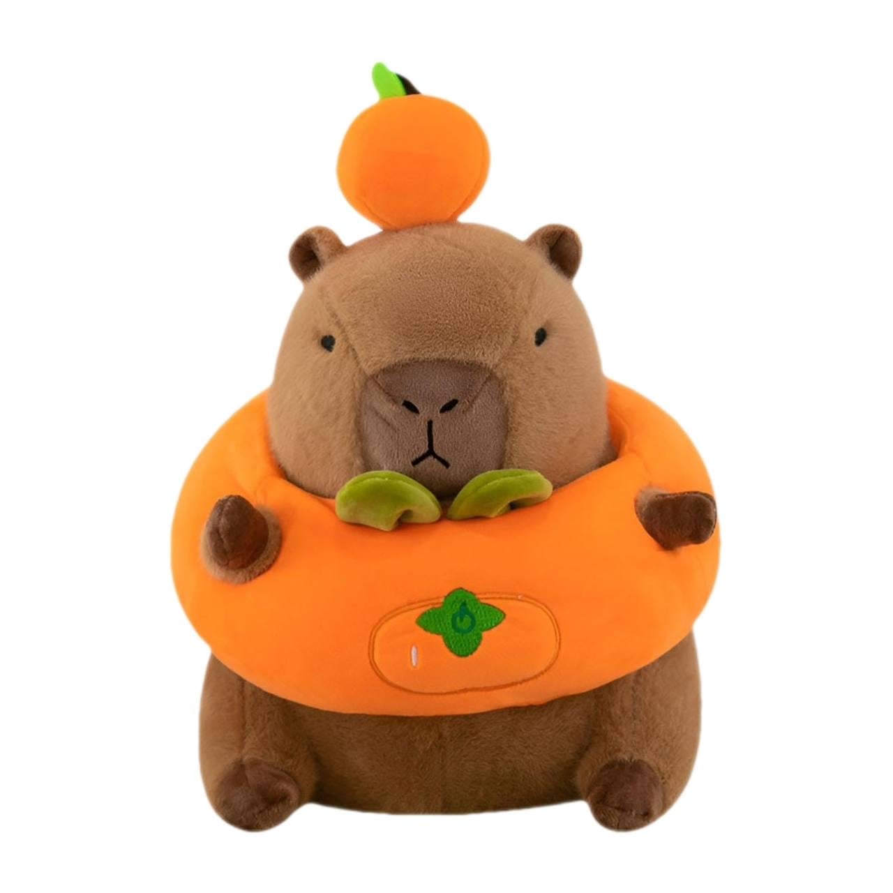 Мягкая игрушка Капибара с мандаринкой на голове 25 см  (20a06d62)