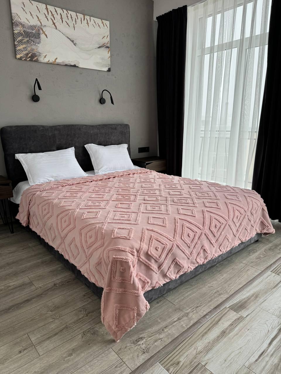 Покрывало Олаф 140x250 см Нежно-розовый (24080-12-140х250cm) - фото 4 Покрывало Олаф 140x250 см Нежно-розовый (24080-12-140х250cm) - фото 4