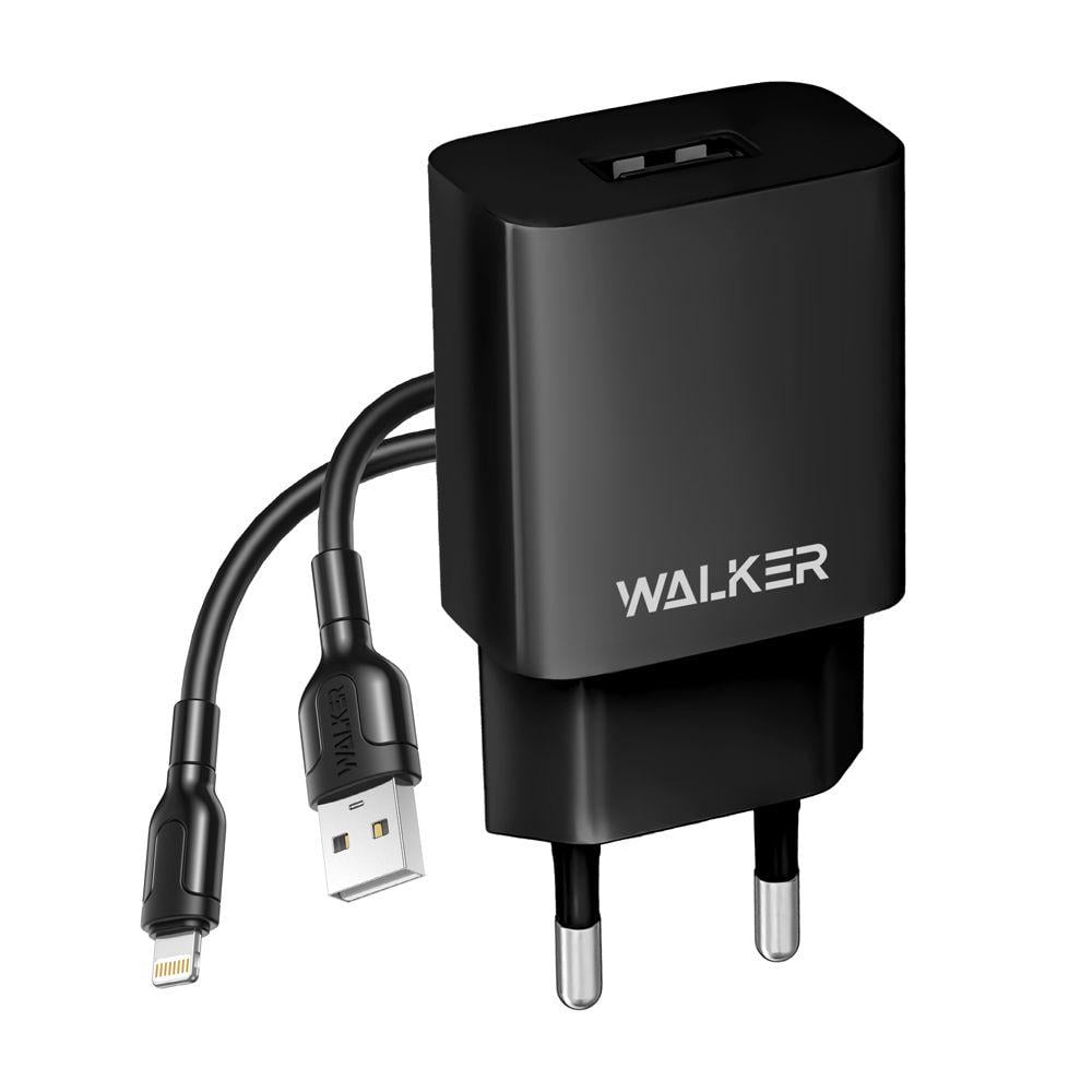 ᐉ Сетевое зарядное устройство Walker WH-26 1USB/2,1A Lightning Black •  Купить в Киеве, Украине • Лучшая цена в Эпицентр