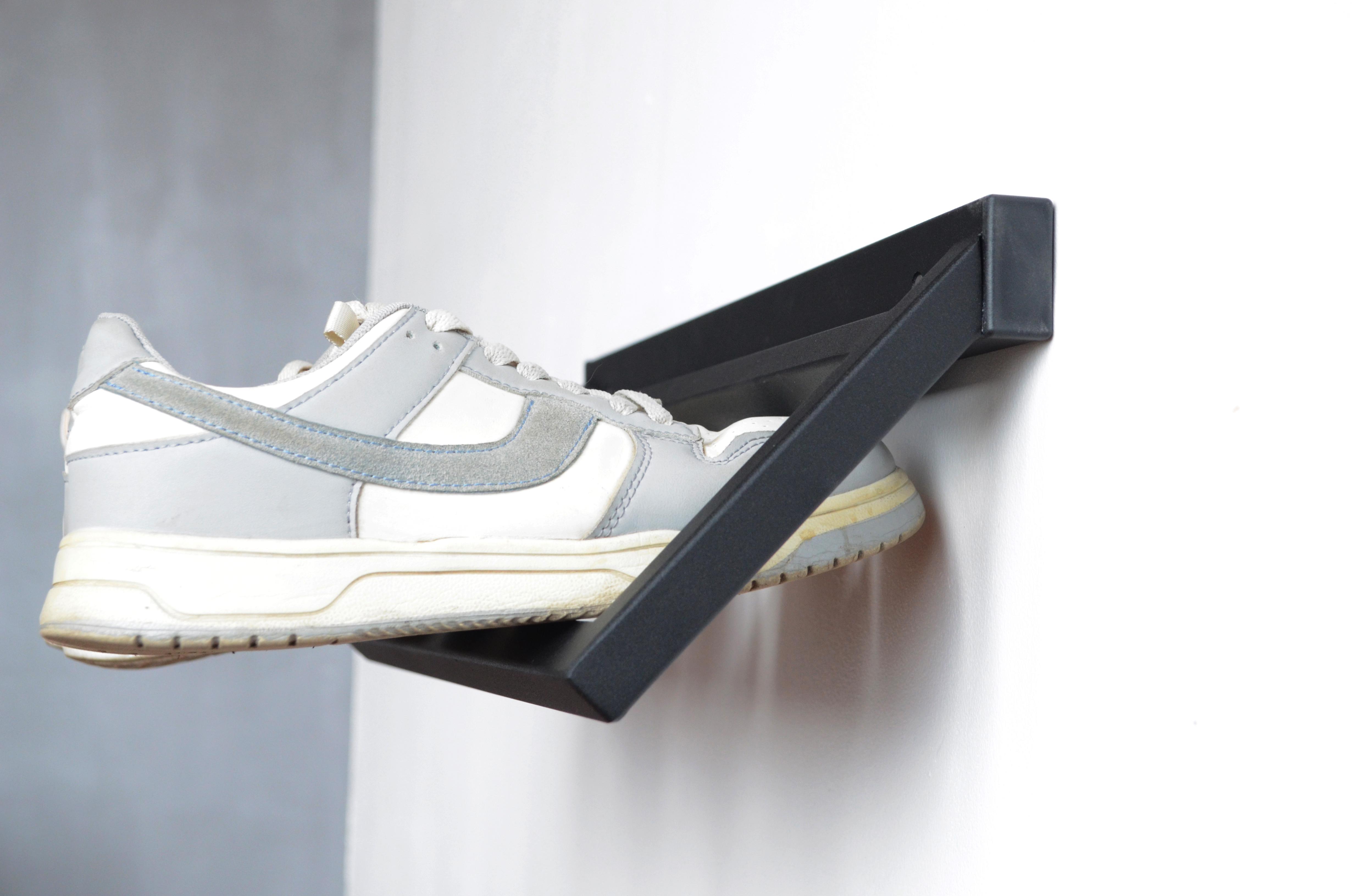 Полка для обуви настенная металлическая 90х13х16 см Черный (SR.M-7.7) - фото 5