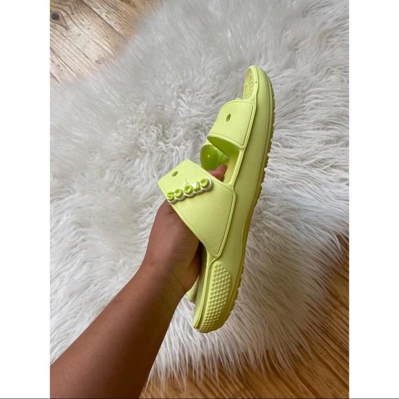 Шльопанці жіночі утеплені Crocs Classic Sandal Zest р. 38-39 Лайм (5392) - фото 7