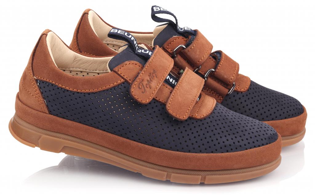 Мокасины Topitop для мальчиков 535 нубук р. 28 Сине-коричневый