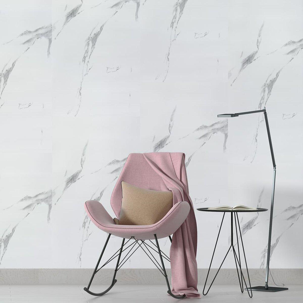 Обои на самоклеящейся основе мрамор D 2800x500x2 мм Белый (SW-00001504) - фото 6