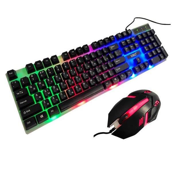 Комплект клавиатура проводная /мышь UKC K01 с подсветкой (ws91783)