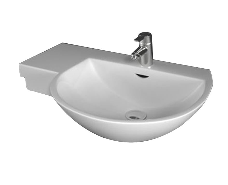 Умывальник с полочкой слева Rak Ceramics Reserva Wing 75x81х18,5 см Белый Умывальник с полочкой слева Rak Ceramics Reserva Wing 75x81х18,5 см Белый